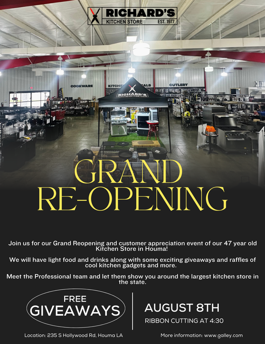 Richard's Kitchen Store Grand Reopening Event on August 8, 2024