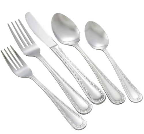 Winco 0005-03 Dots Heavy-Weight 18/0 Stainless Dinner Spoon