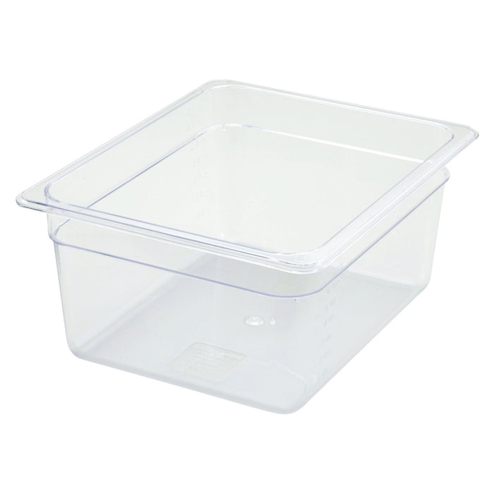 Poly Ware Food Pan - Half Size 12 3/4"x10 3/8"x5 1/2" Temp Range -40F/210F Break Resistant Polycarbonate - Winco SP7206