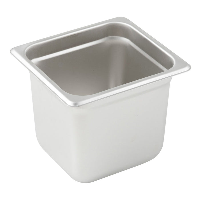 Steam Table Pan - 1/6 Size 6 7/8"x6 5/16"x6" Anti Jamming - Winco SPJL-606