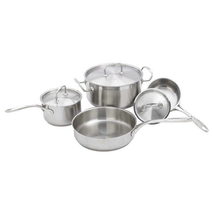 Winco SPC-7H 7-Piece Set 2-Qt Sauce 5-Qt 1/2 Induction Pot