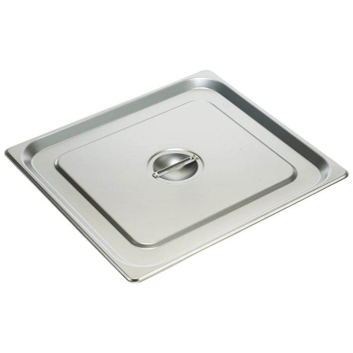 Steam Table Pan Cover - 2/3 Size Solid W/ Handle - Winco SPSCTT