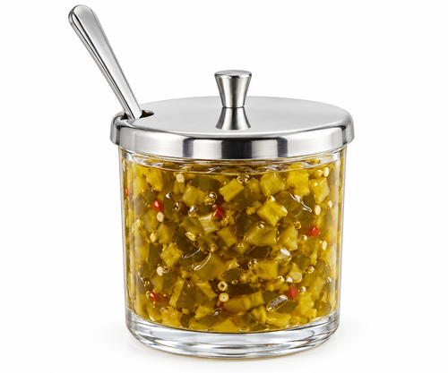 Update International CJ-7AC 7-oz Condiment Jar lid Clear