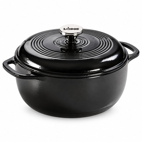 Lodge EC6D18 6-Qt 11-3/5" 6"H Midnight Chrome Dutch Oven