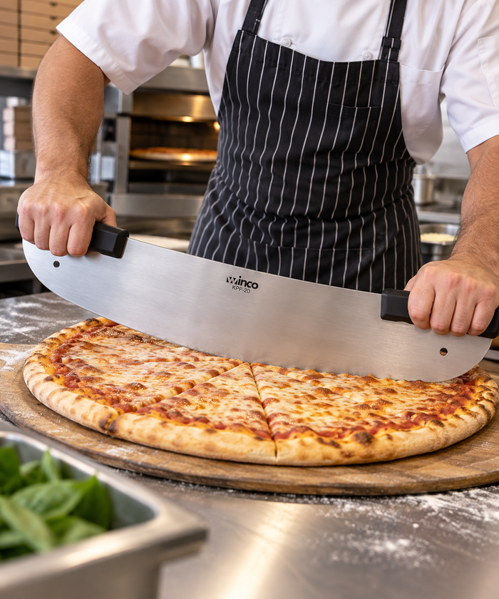 Winco KPP-20 20" Pizza Rocker Knife