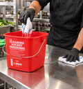 6-Quart Red Sanitizing Cleaning Bucket - Winco PPL-6R