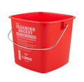 6-Quart Red Sanitizing Cleaning Bucket - Winco PPL-6R