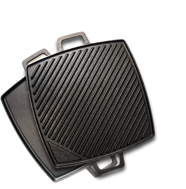 Bayou Classic 7444 10.5" Square Cast Iron Reversible Griddle