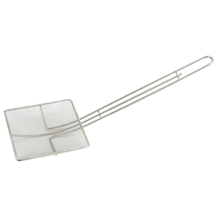 Skimmer - 6 3/4"x13" Square Mesh Nickel Plated - Winco SCF-6S