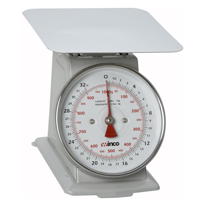 Winco SCAL-62 6-1/2"x2Lb/1Kgx Receiving Portion Scale