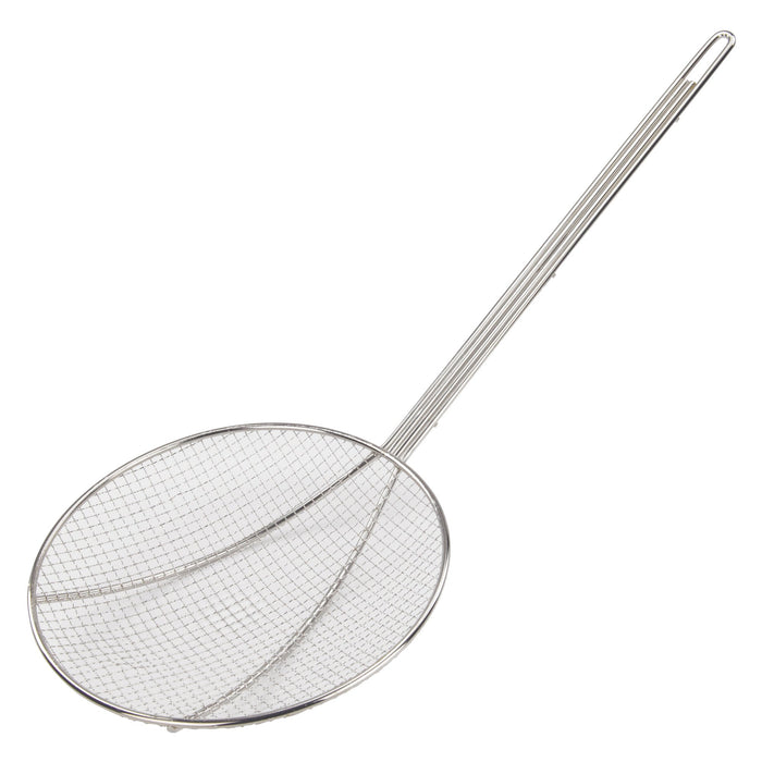 Winco SC-8R 8"x13" Round Nickel Plated Wire Skimmer