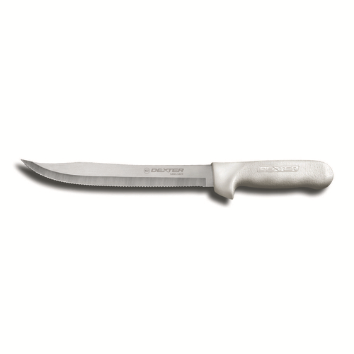Utility Slicer - 9" Scalloped Edge Stain Free High Carbon Steel - Dexter-Russell S142-9SC-PCP