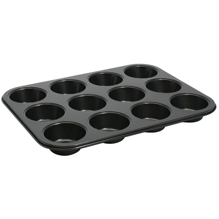 Winco AMF-12NS 12-Ct 3-oz 15-1/2"x11" Non-Stick Muffin Pan