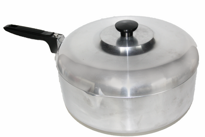 Polished Aluminum Chicken Fryer with Lid, 12"